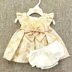 Newborn Gold and White dress